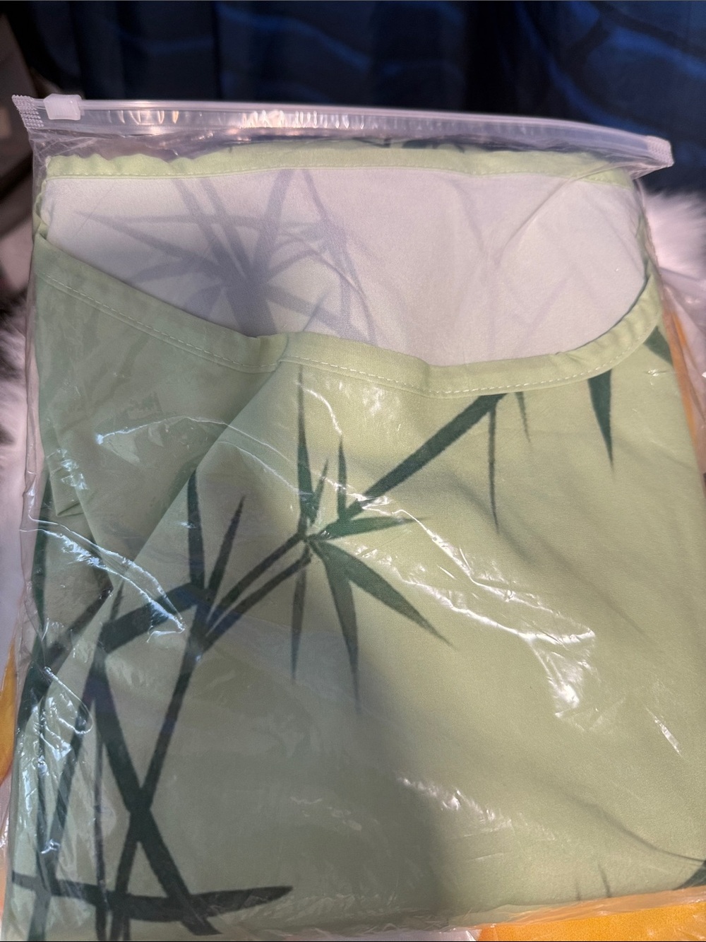 Men's Light Green Bamboo-Print Shorts